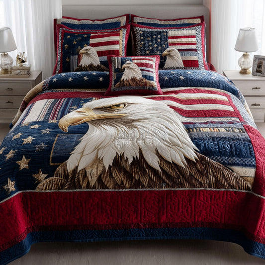 Liberty Wings 3-Piece Quilted Bedding Set NCU0NTD1761