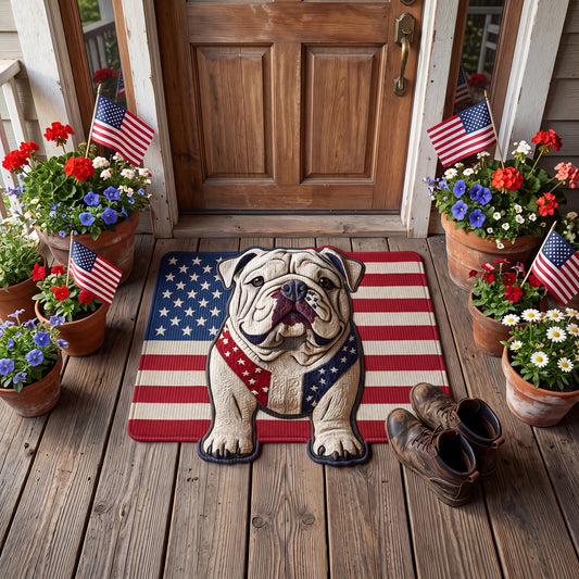 Libertys Loyal Bulldog Custom Shape Doormat NCU0PTT3086