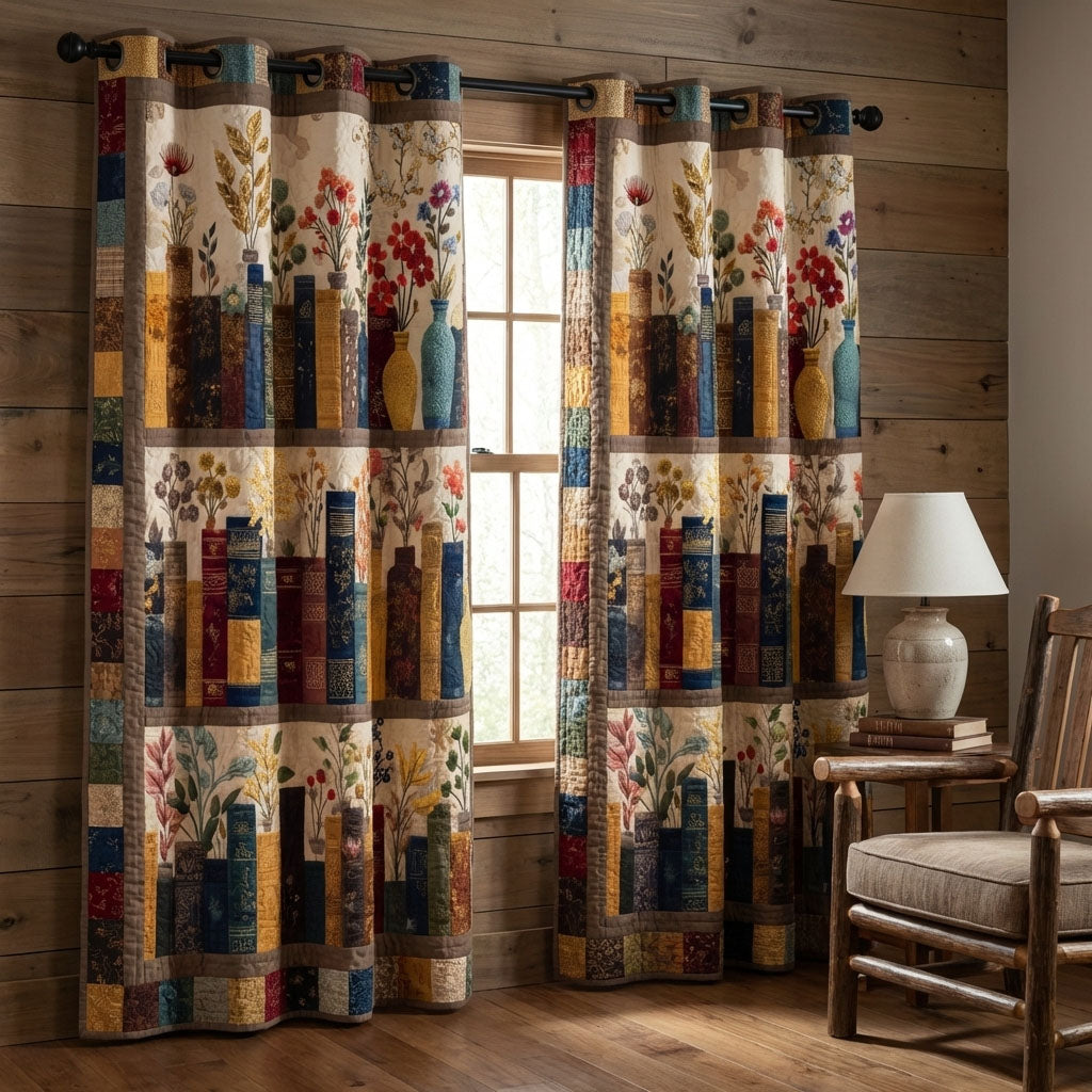 Library Bloom Quilted Curtains NCU0DDK2586