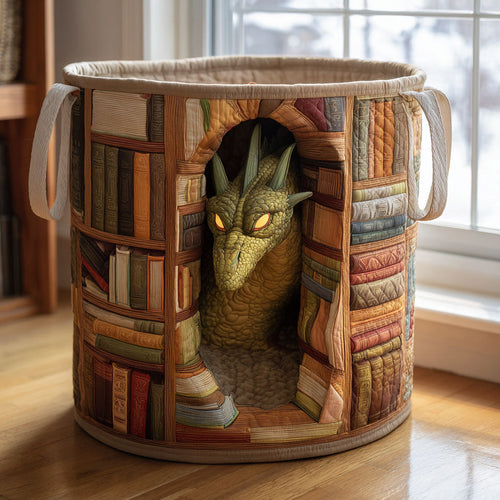 Library Lurker Quilted Laundry Basket NCU0NTV789