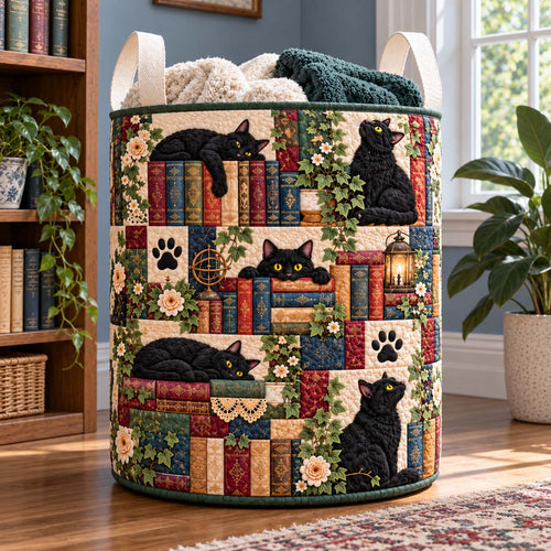 Library Reading Nook Quilted Laundry Basket NCU0HNH1364