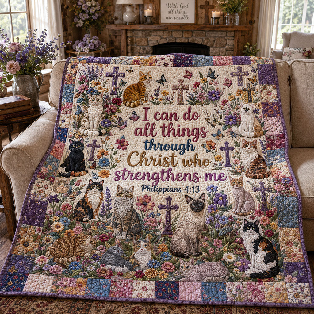 Lifted By His Love Quilted Blanket NCU0PTT3302