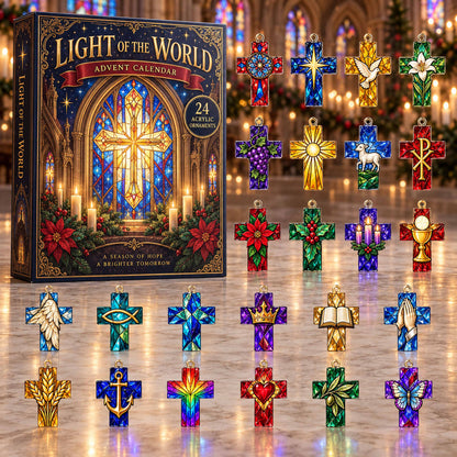 CHRISTMAS KICKOFF 40% OFF - Light Of The World Advent Calendar 2026 - 24-Day Festive Countdown, Acrylic Charms Blind Box - Gift For Family NCU0NTD2211