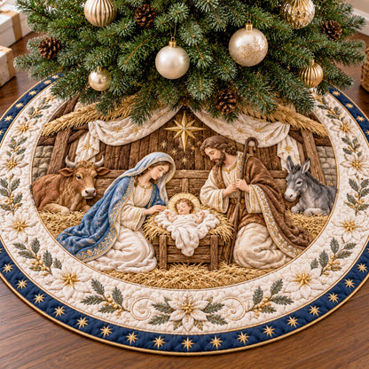 Light of Bethlehem Christmas Quilted Tree Skirt NCU0NTD2292