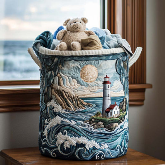 Lighthouse Bay Dream Quilted Laundry Basket NCU0NNT1270