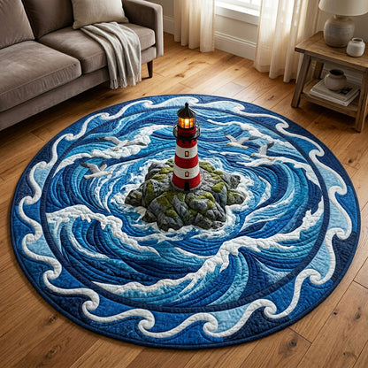 Lighthouse Haven Quilted Round Mat NCU0HNH1153