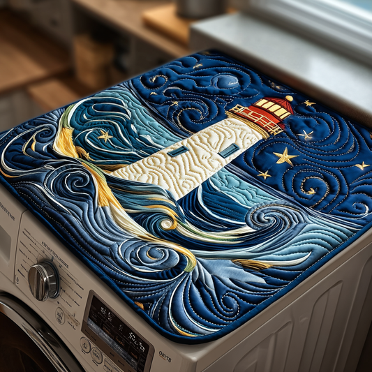 Lighthouse at Dusk Quilted Washer and Dryer Cover NCU0NNT1244