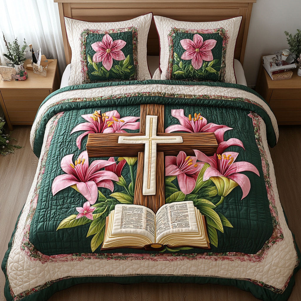 Lily Cross Blessing Duvet Cover Set NCU0NNT582