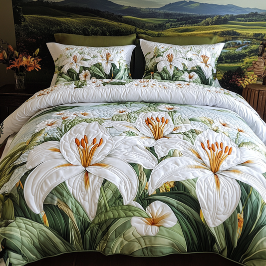 Lily Elegance 3-Piece Quilted Bedding Set NCU0NVH488