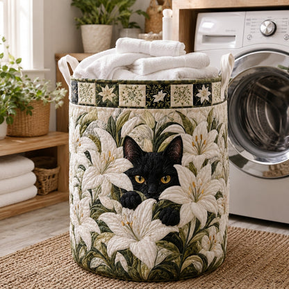 Lily Whiskers Quilted Laundry Basket NCU0NTV1147