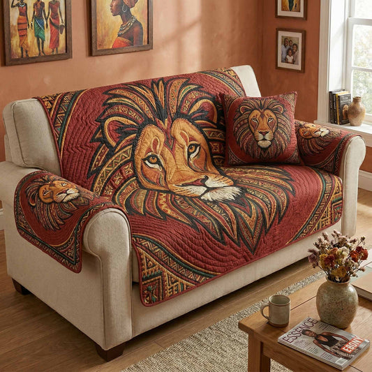 Lion Spirit Quilted Sofa Cover NCU0NXD1804