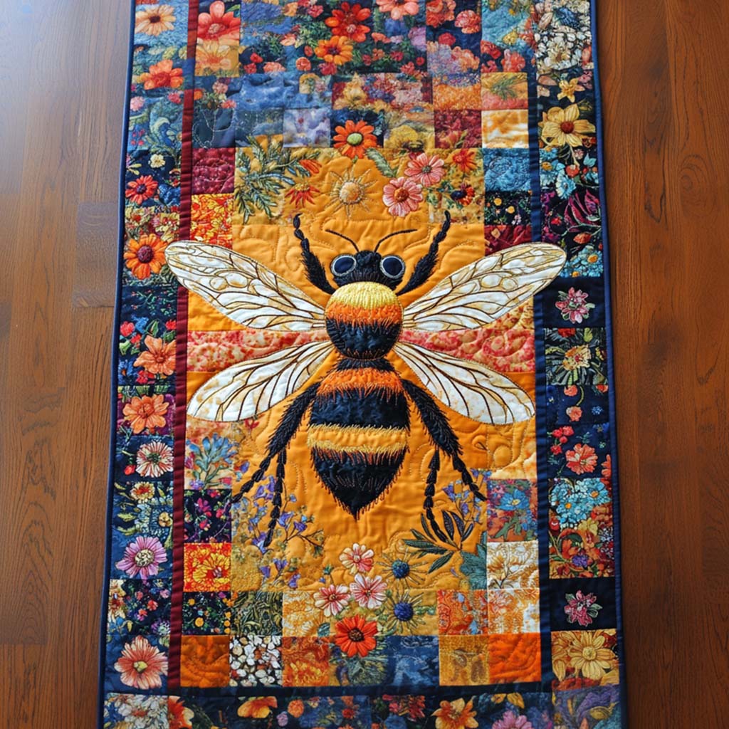 Little Bee Quilted Table Runner NCU0NNT1873