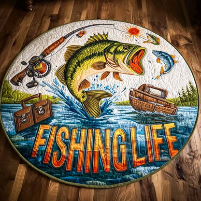 Fishing Quilted Round Mat NCU0QN046