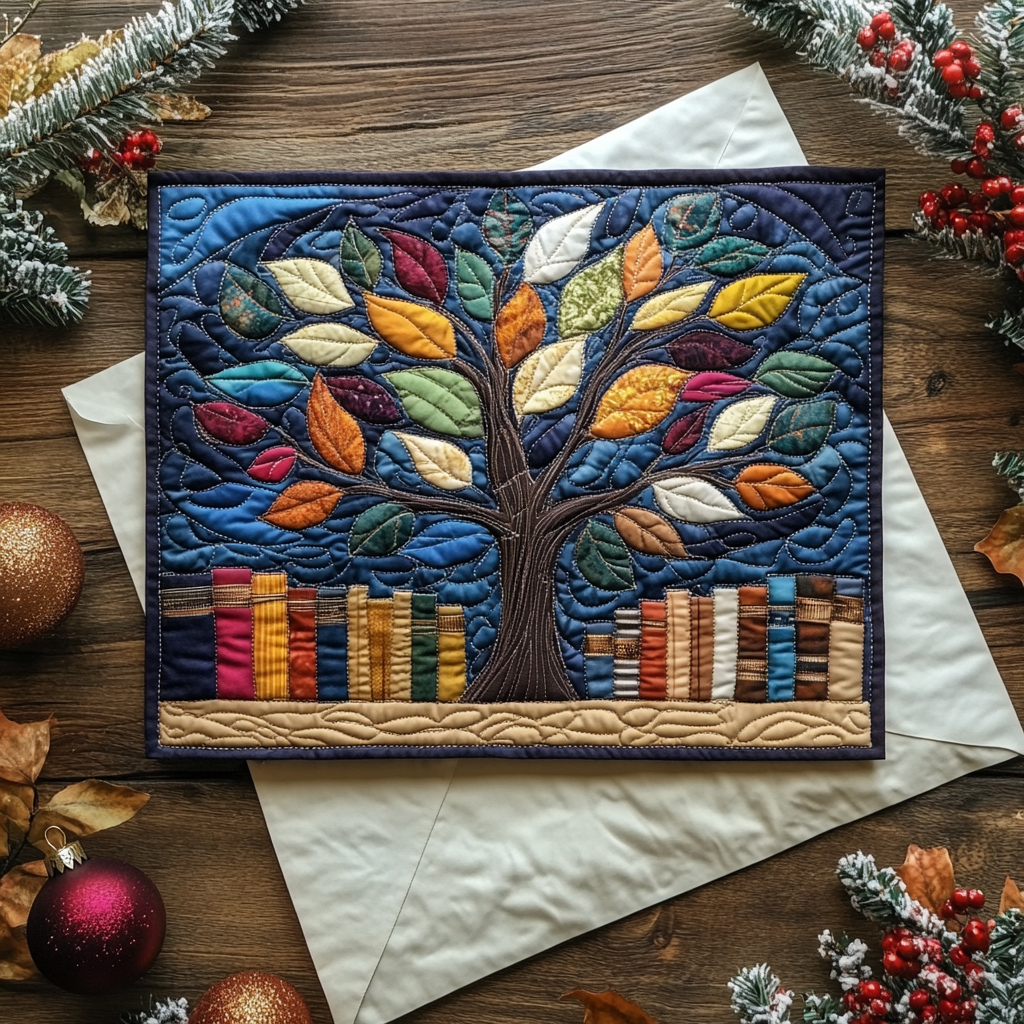 Living Roots Quilted Fabric Postcard NCU0DDK1918