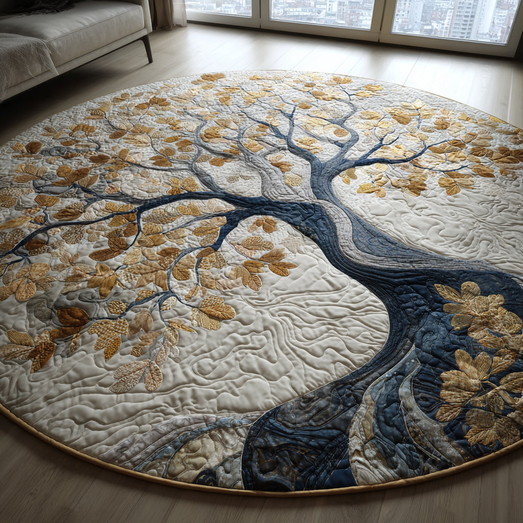 Living Roots Quilted Round Mat NCU0DV1315