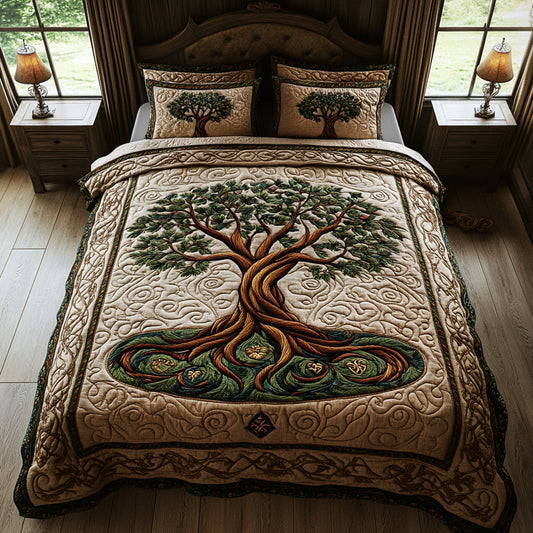 Living Tree 3-Piece Quilted Bedding Set NCU0DV1594