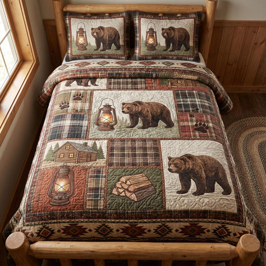 Lodge Life 3-Piece Quilted Bedding Set NCU0DV2143
