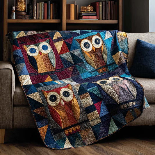 Lodge Owl Cabin Quilted Blanket NCU0NNT2165