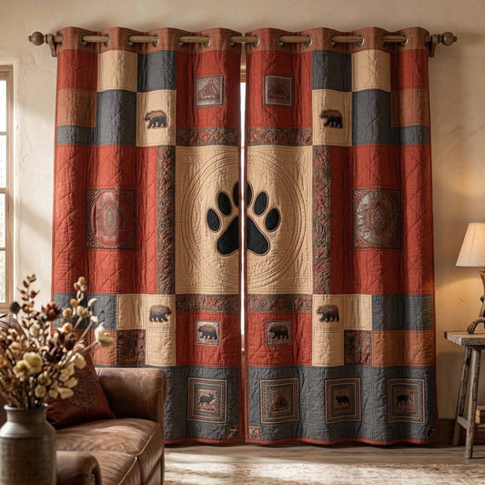 Lodge Patch Quilted Curtains NCU0NXD1674