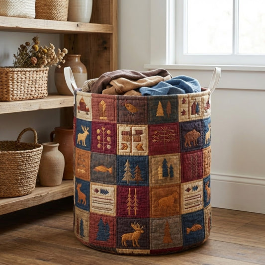 Lodge Patch Quilted Laundry Basket NCU0PVL809