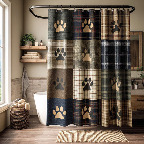 Lodge Paw Shower Curtain NCU0NTV874