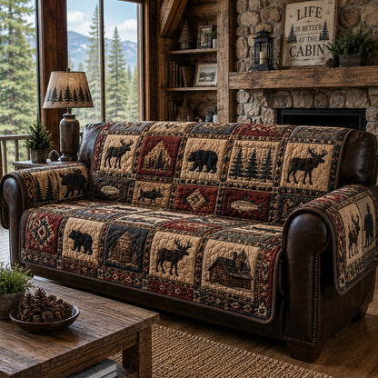 Lodge Waterway Retreat Quilted Sofa Cover NCU0PVL1057