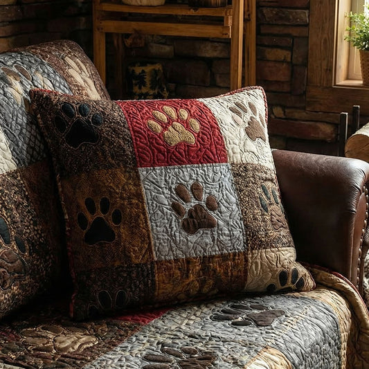 Lodgekeeper Paw Quilted Pillow Case NCU0PTT2618