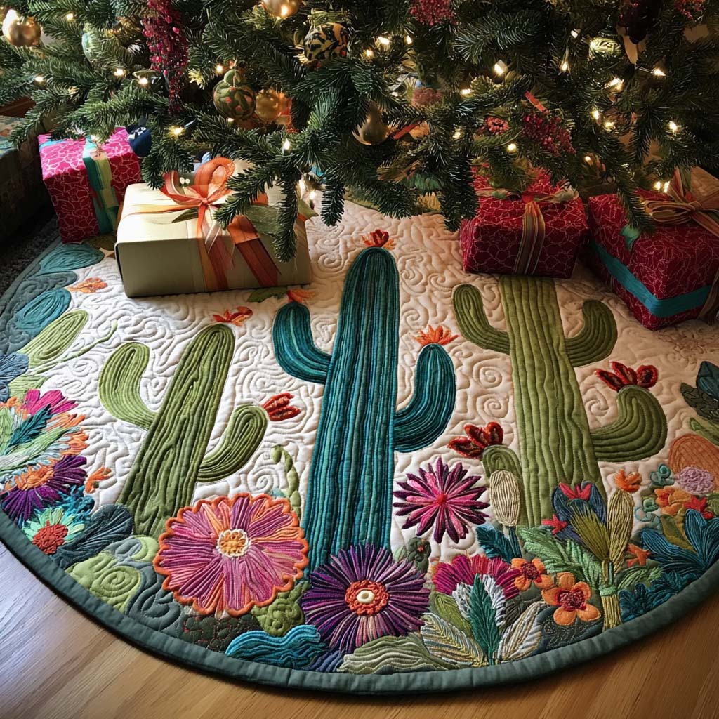 Lone Cactus Christmas Quilted Tree Skirt NCU0NNT2339