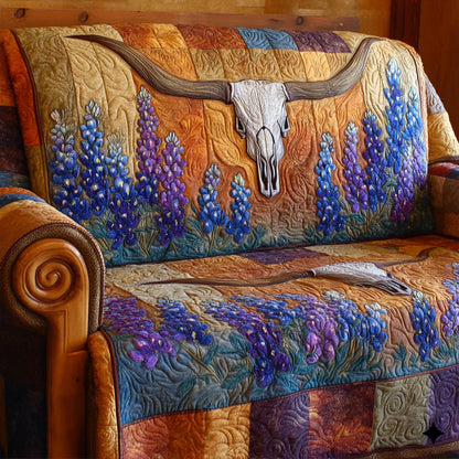 Lone Longhorn Quilted Sofa Cover NCU0NTD1714