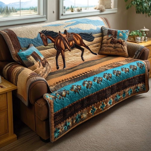 Lone Stallion Quilted Sofa Cover NCU0NTD1333
