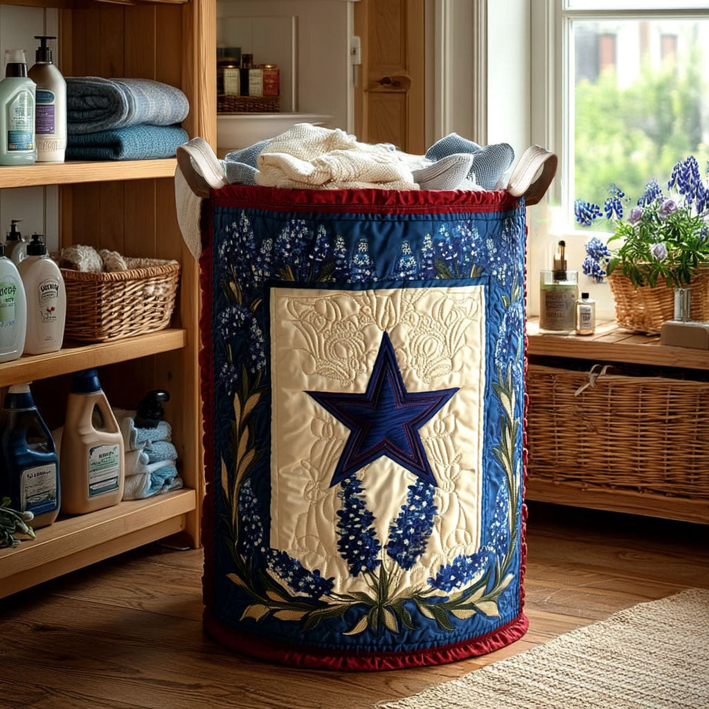 Lone Star Bloom Quilted Laundry Basket NCU0NTV447