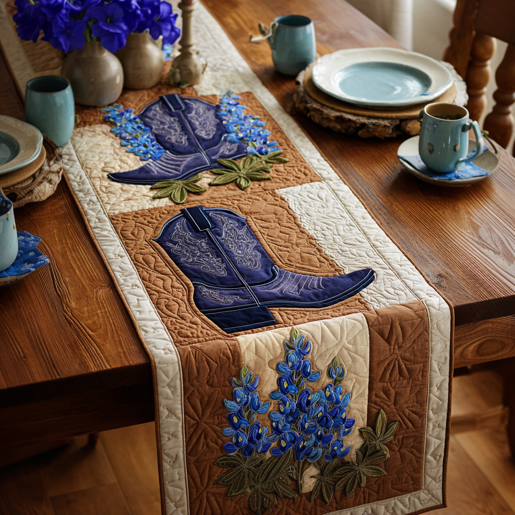 Lone Star Bloom Quilted Table Runner NCU0LDH540