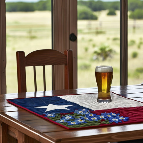 Lone Star Bloom Quilted Table Topper NCU0DV698