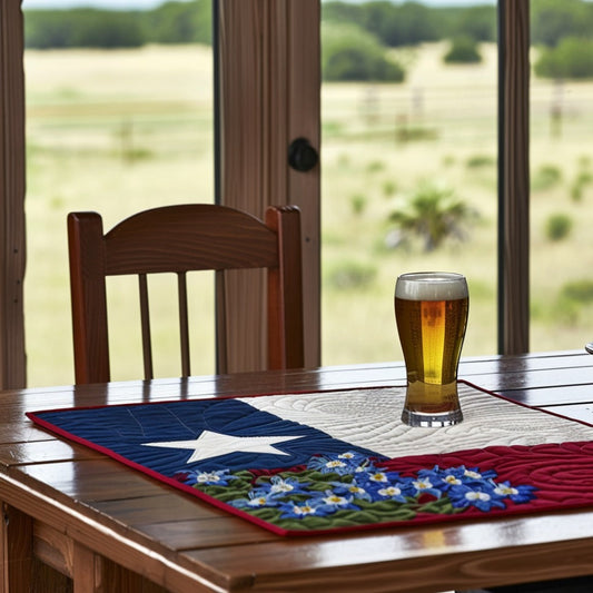 Lone Star Bloom Quilted Table Topper NCU0DV698