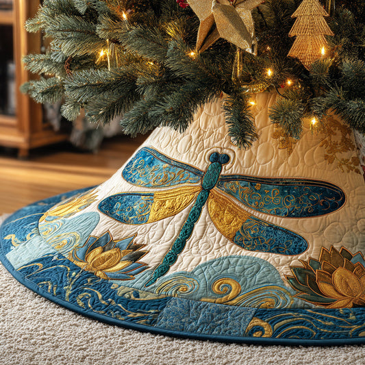 Lotus Breeze Christmas Quilted Tree Skirt NCU0PVL762