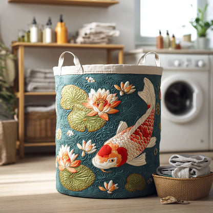 Lotus Dream Quilted Laundry Basket NCU0NTV091