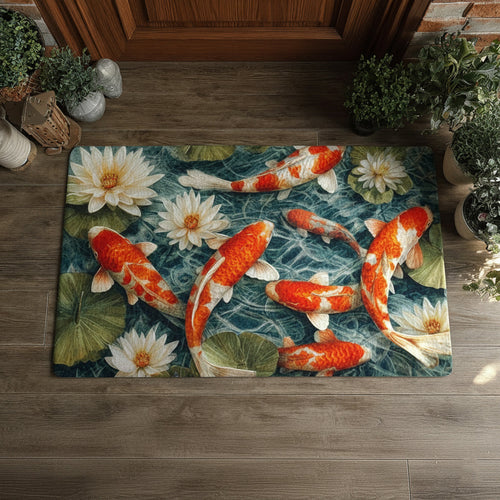 Lotus Koi Fish Doormat NCU0HH622