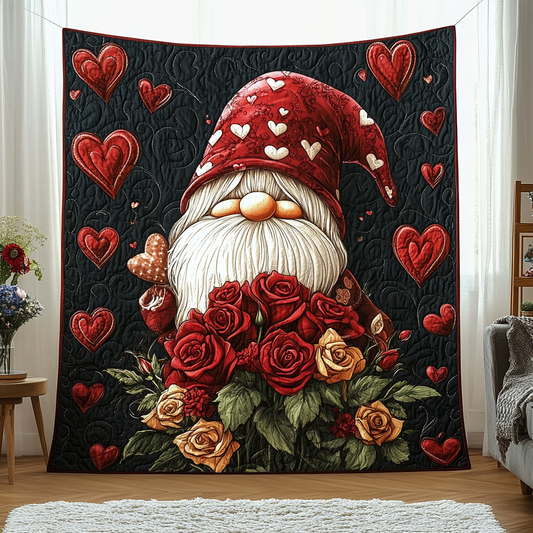 Love Gnome Bouquet Quilted Blanket NCU0TL2321