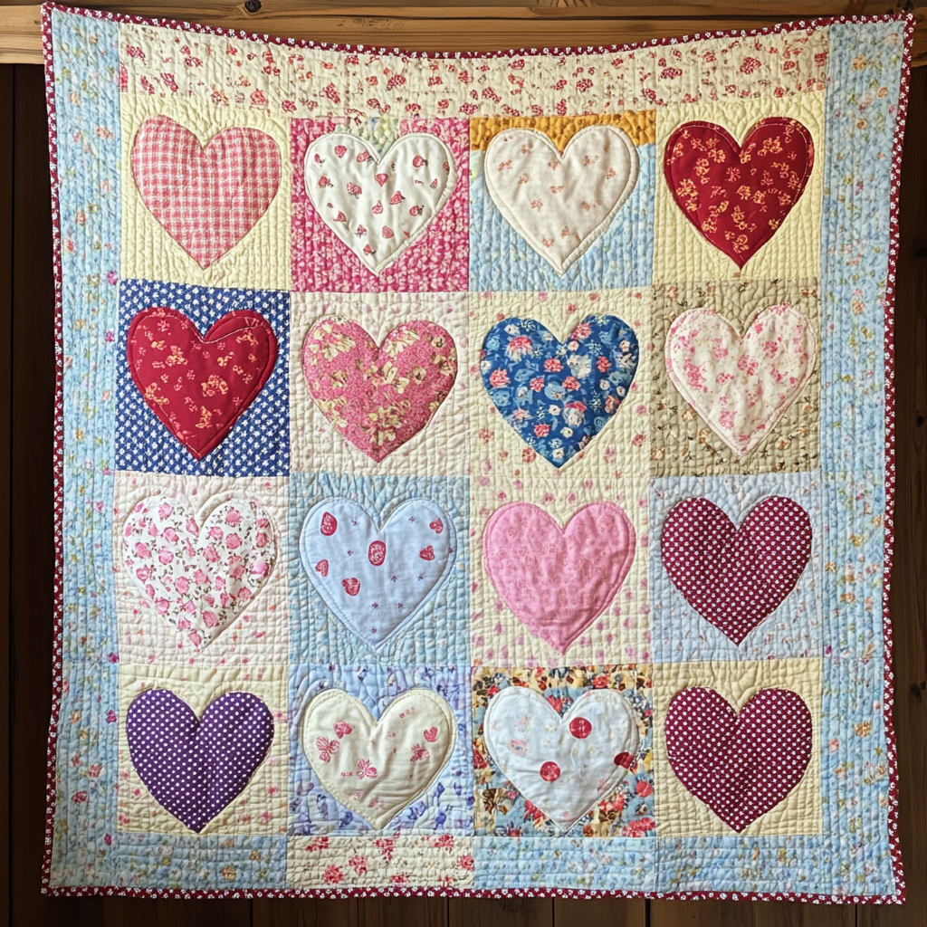 Love Layered Quilted Blanket NCU0PVL108