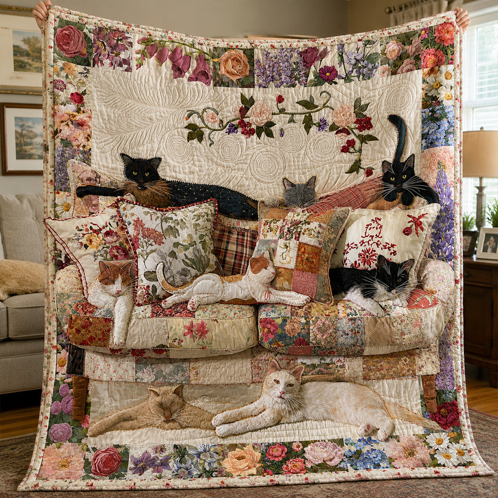 Love Me Love My Cats Quilted Blanket NCU0PTT3191
