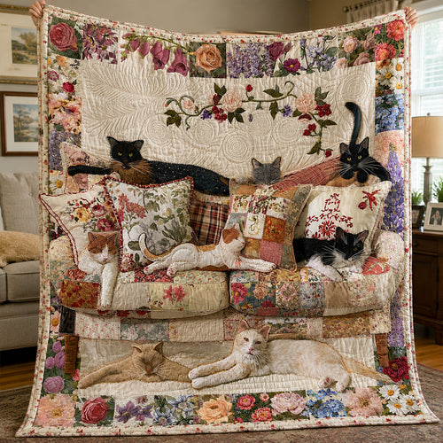 Love Me Love My Cats Quilted Blanket NCU0PTT3191