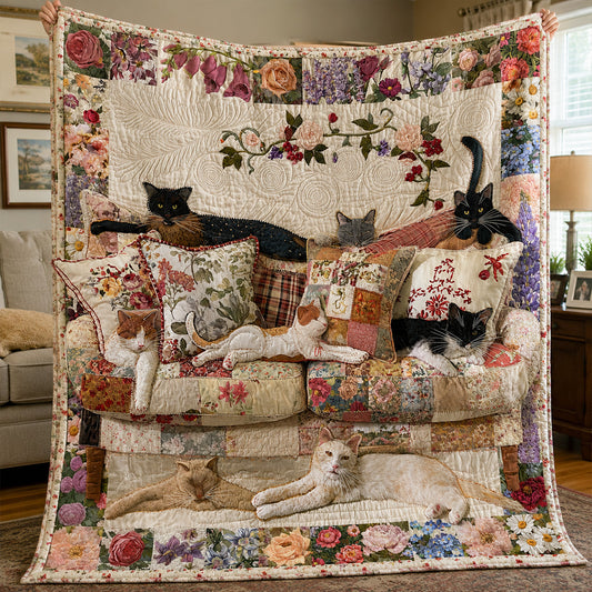 Love Me Love My Cats Quilted Blanket NCU0PTT3191