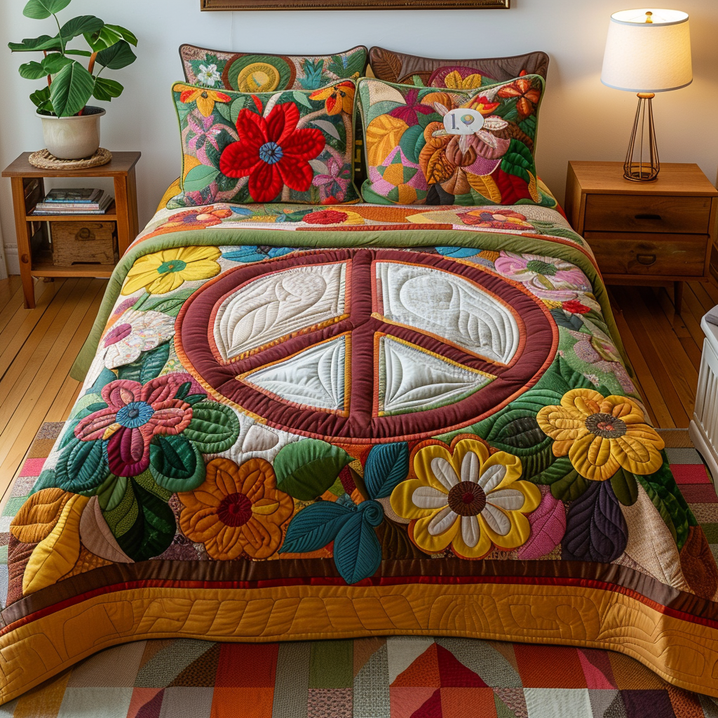 Love Peace Duvet Cover Set NCU0DV232