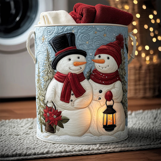 Love Snow Moments Quilted Laundry Basket NCU0TH3179