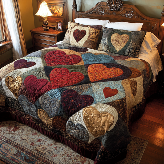 Love Tides 3-Piece Quilted Bedding Set NCU0TH1933