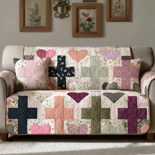 Loved By Him Quilted Sofa Cover NCU0LDH341