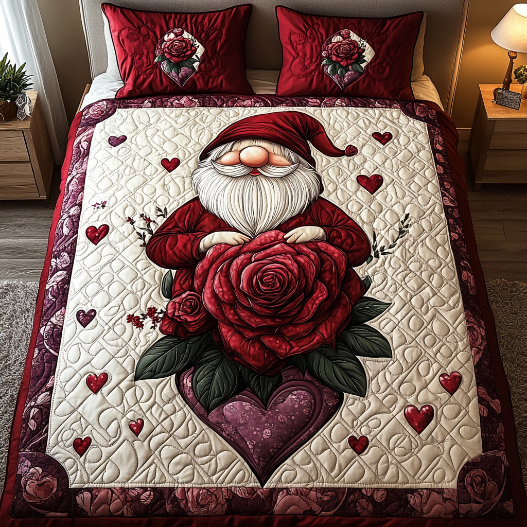 Loving Bouquet 3-Piece Quilted Bedding Set NCU0TL2316