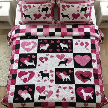 Loving Dog 3-Piece Quilted Bedding Set NCU0NNT2680