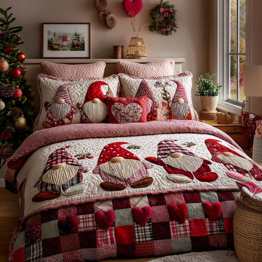 Loving Gnome 3-Piece Quilted Bedding Set NCU0NNT2692