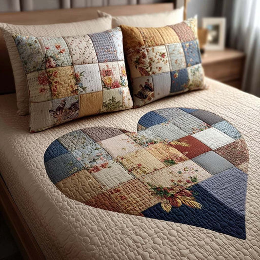 Loving Threads 3-Piece Quilted Bedding Set NCU0DQQ0259